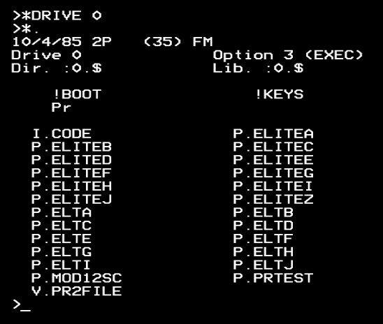 A catalogue of drive 0 of the 6502 Second Processor source disc