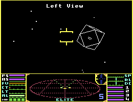 The beam laser crosshairs in Commodore 64 Elite