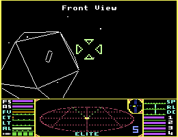 A space station in Commodore 64 Elite