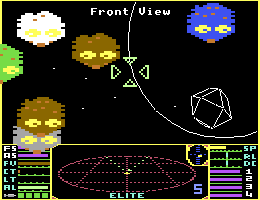 Trumble sprites in Commodore 64 Elite