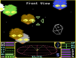 Trumble sprites in Commodore 64 Elite