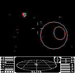 A planet and asteroid in Elite 3D