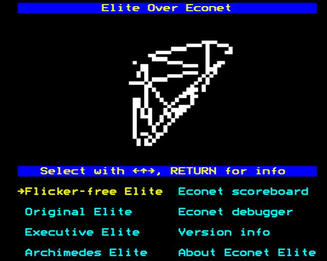 Loading BBC Micro Elite over the TNMoC Econet Cloud