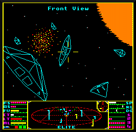 Screenshot of 6502 Second Processor Elite on the BBC Micro