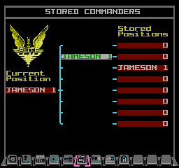 The Save and Load view in NES Elite