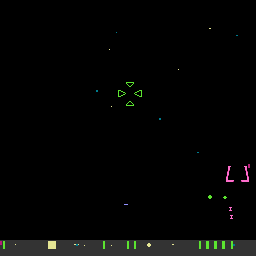Sprites on the flight screen in NES Elite