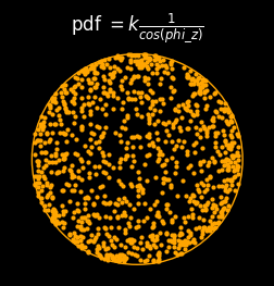 Distribution of dots with only the denominator present